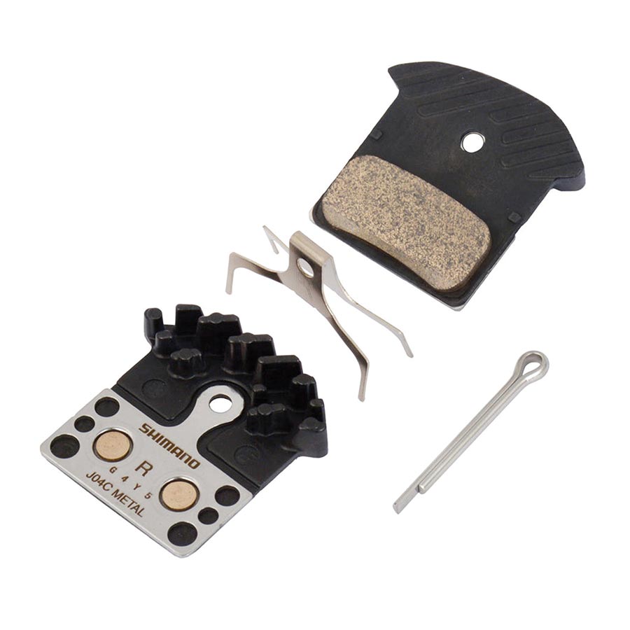 Shimano J04C-MF metal disc brake pads with cooling fins