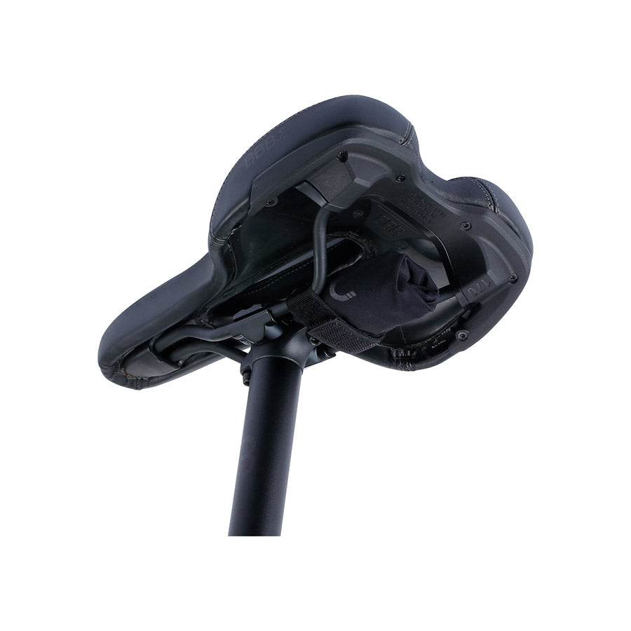 BBB Cycling BSD-181 DrySeat rolled and strapped to saddle rails