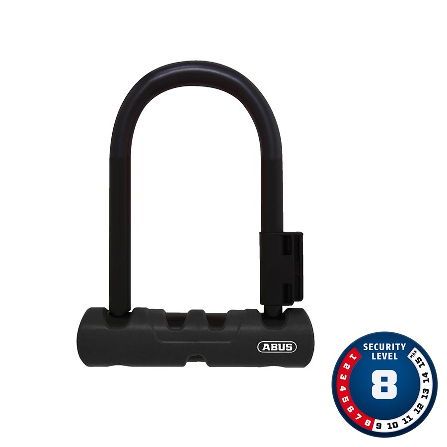 Abus, Ultra 410 Mini, U-Lock, Key, 12mm, 14.0cm x 15.0cm, 5.5'' x 5.9'', SH34, Black