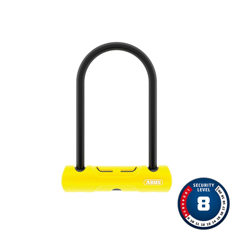 Abus, 402, U-Lock, Key, 170x230mm, 6.7''x9'', Thickness in mm: 10mm, Yellow, Standard