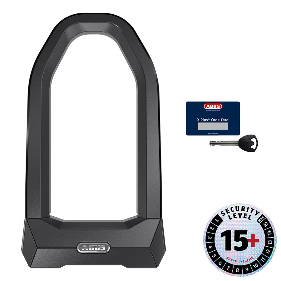 Abus, Granit Super Extreme 2500 XPlus, U-Lock, Key, 27mm, 16.5x23.0cm, 6.5''x9'', USH2500, Black