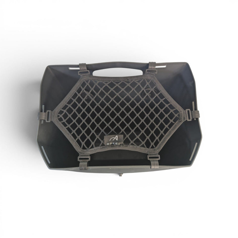 Arkel Daily Cargo Bike Box - elastic mesh cover, top view