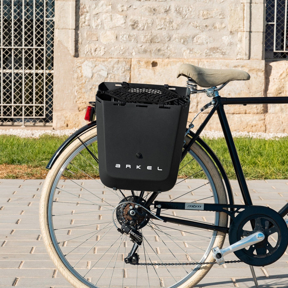 Arkel Daily Cargo Bike Box on a rear rack