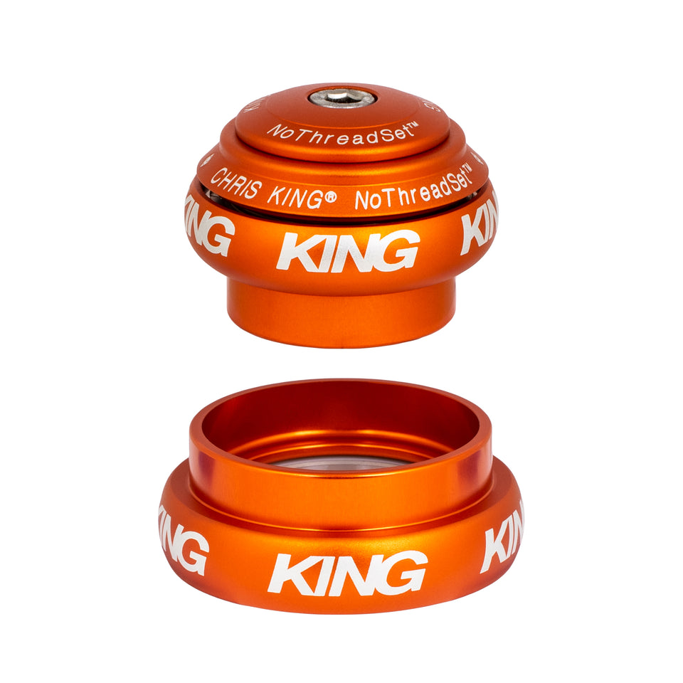 Chris King NoThreadSet Tapered Headset EC34/EC44 1-1/8" to 1-1/4" - Matte Mango