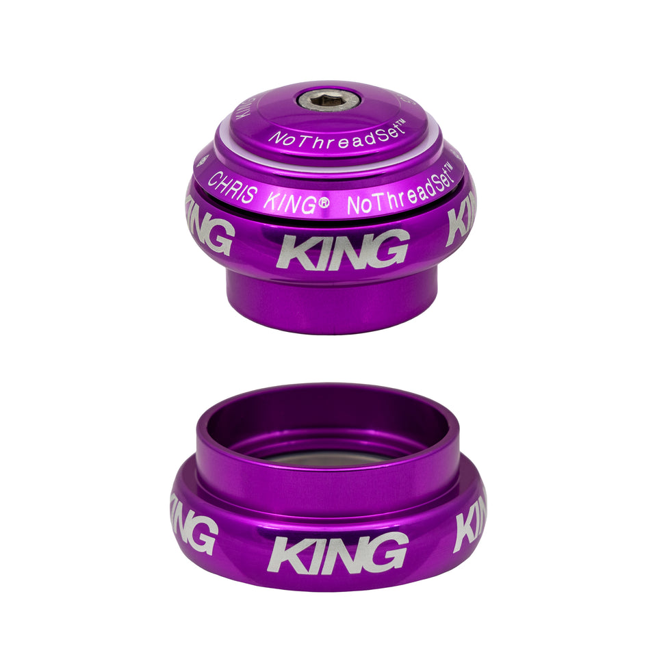 Chris King NoThreadSet Tapered Headset EC34/EC44 1-1/8" to 1-1/4" - 3D Violet