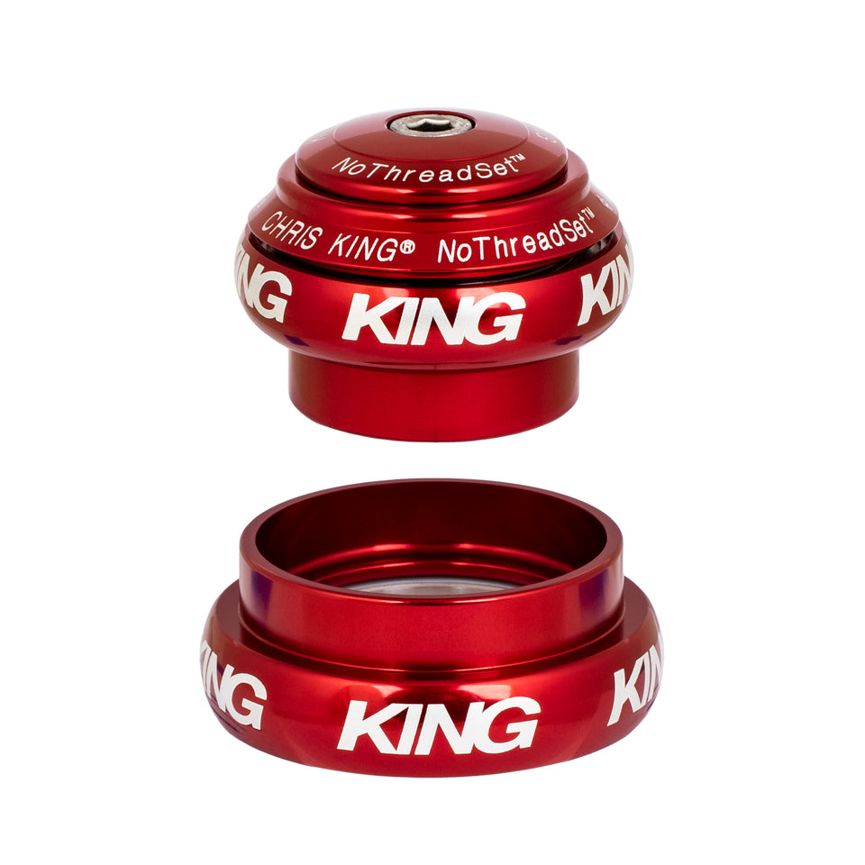 Chris King NoThreadSet Tapered Headset EC34/EC44 1-1/8" to 1-1/4" - Red