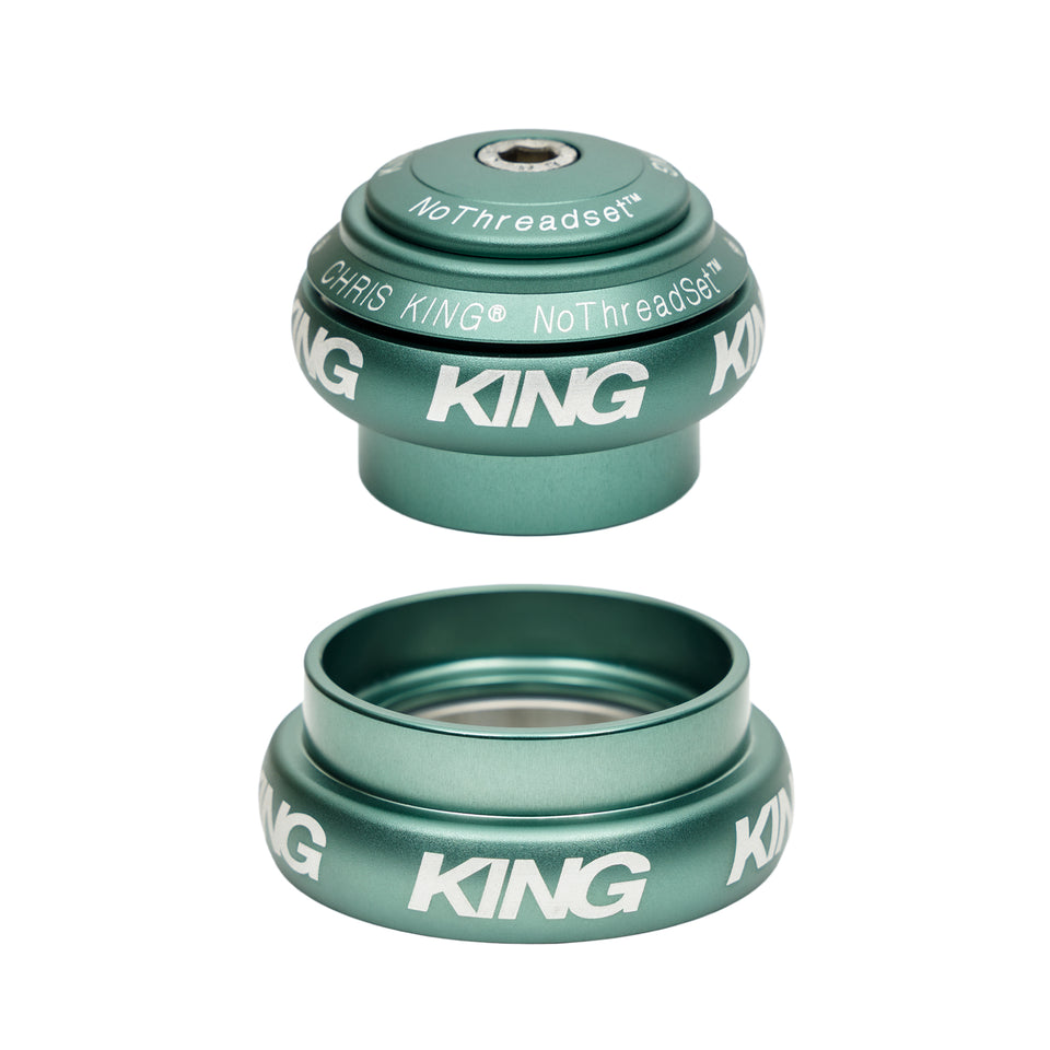 Chris King NoThreadSet Tapered Headset EC34/EC44 1-1/8" to 1-1/4" - Matte Jade