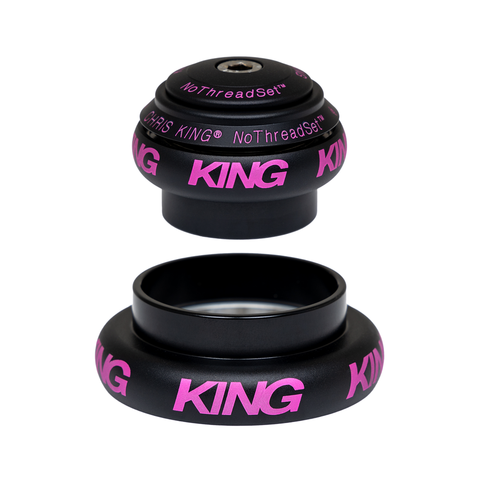 Chris King NoThreadSet Tapered Headset EC34/EC44 1-1/8" to 1-1/2" - Two Tone Black Punch
