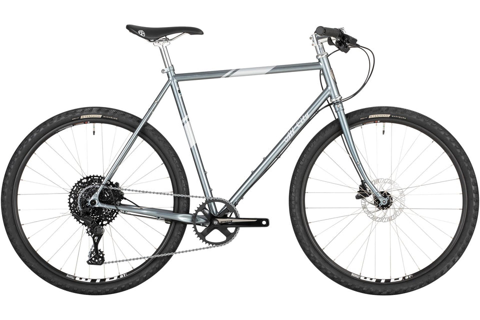 All-City Space Horse Flat Bar microSHIFT in Moon Powder, side view