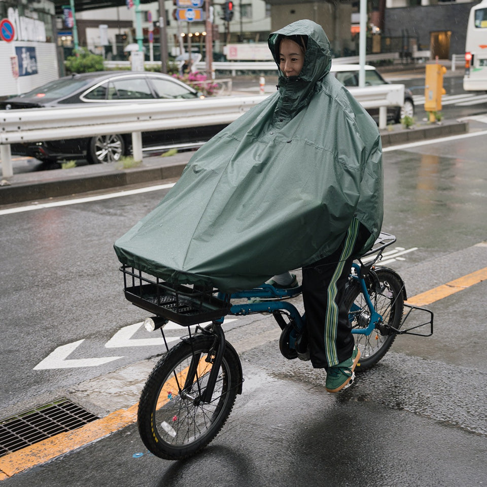 Fairweather Packable Rain Poncho - Algae Green