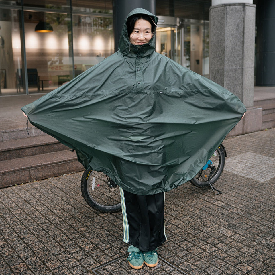 Fairweather Packable Rain Poncho - Algae Green