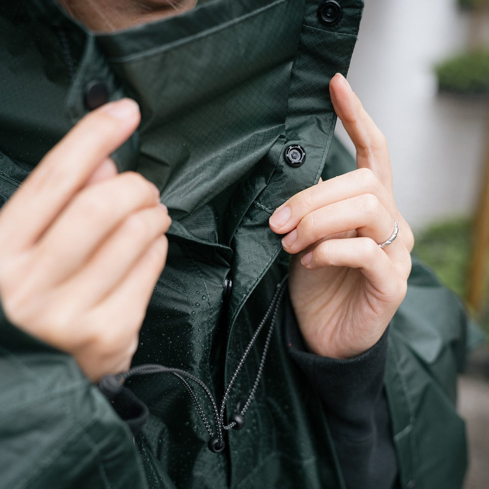 Fairweather Packable Rain Poncho - Algae Green