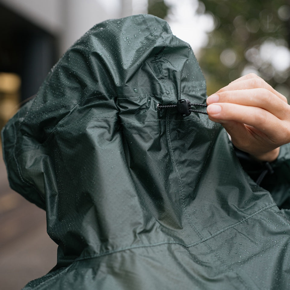 Fairweather Packable Rain Poncho - Algae Green