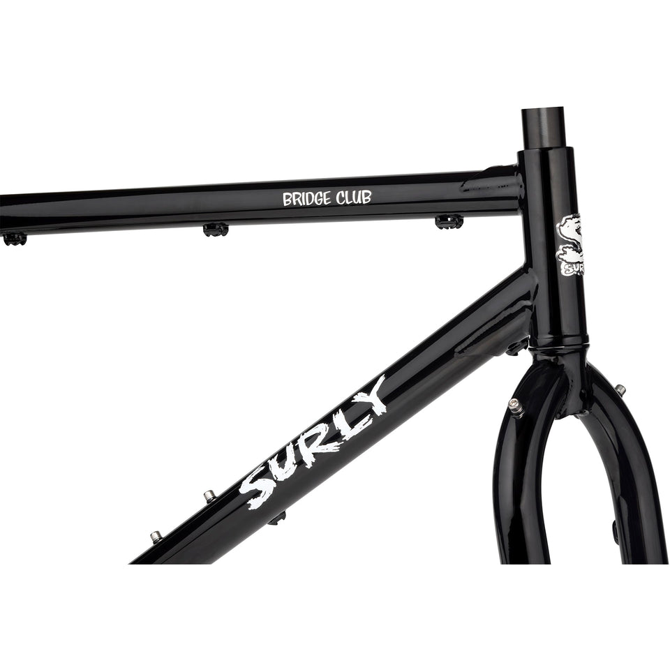 Surly Bridge Club Frameset Trevor's Closet Black - head tube detail