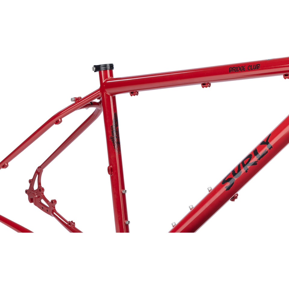 Surly Bridge Club Frameset Lingering Cranberry - seat tube detail