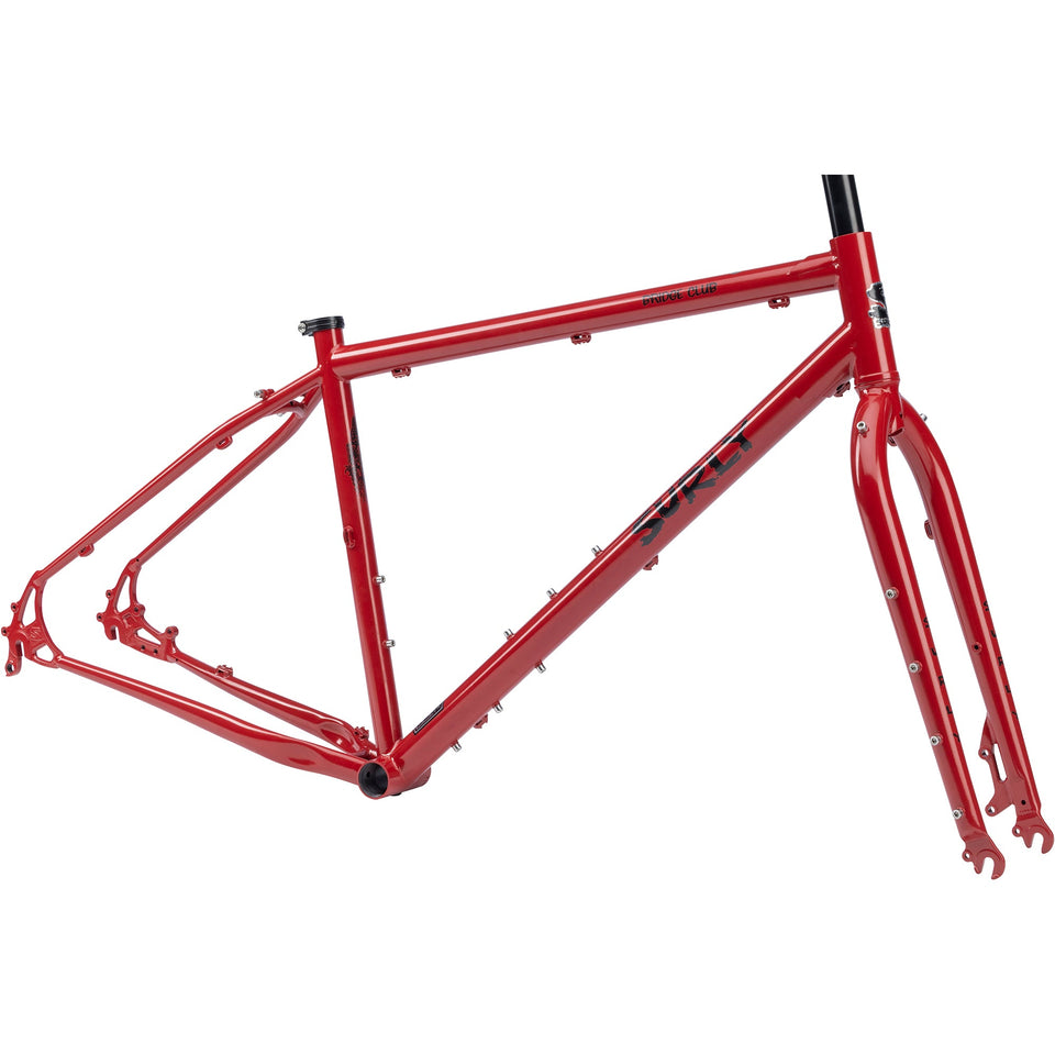 Surly Bridge Club Frameset in Lingering Cranberry - full frame side view