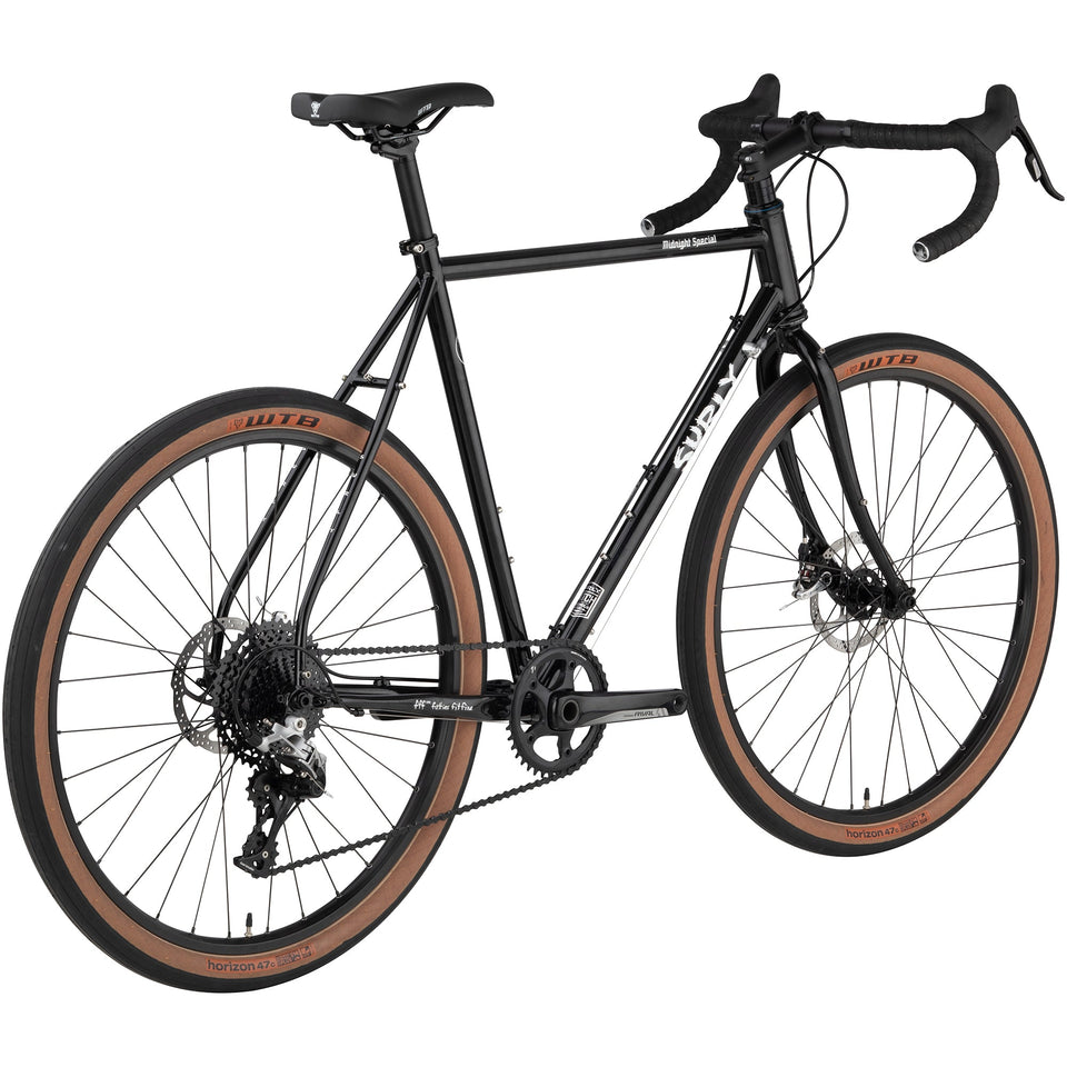 Surly Midnight Special 650b in Black, three-quarter rear view