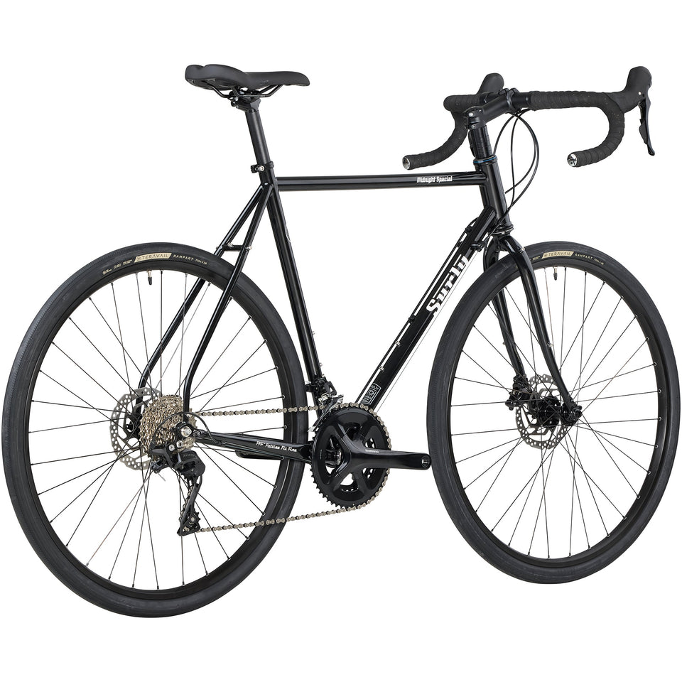 Surly Midnight Special bike in Hi-Viz Black, three-quarter rear view