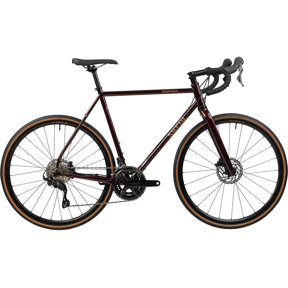 Surly Midnight Special bike in Black Cherry Fizz, side view