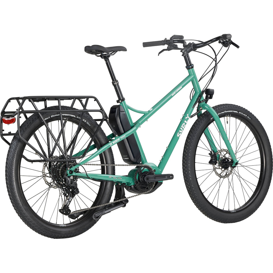 Surly Skid Loader, rear angle showing taillight and 100-lb rated rack